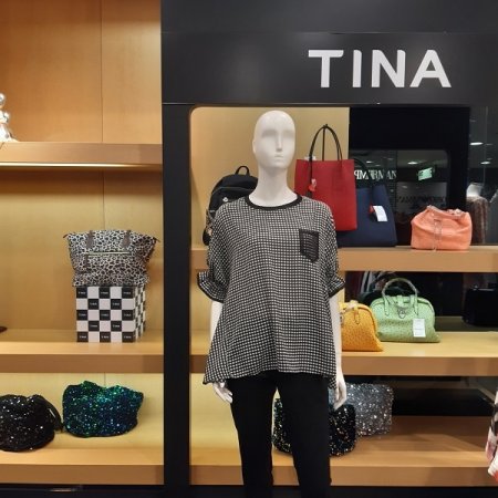 블랙 체크 블라우스