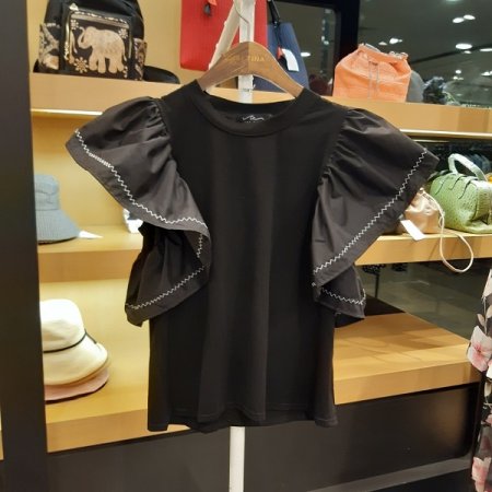 프릴 스판 블라우스