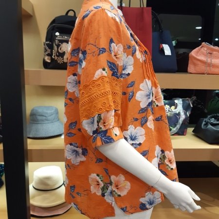 레이스 핀턱 블라우스