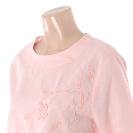 소매프릴 린넨블라우스