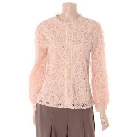 소매망사블라우스