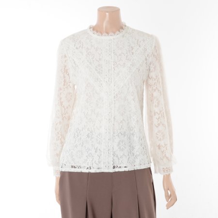 소매망사블라우스