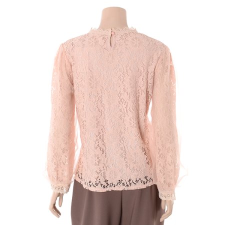 소매망사블라우스