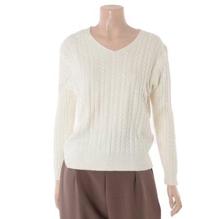 캐시미어 혼방 브이넥 니트