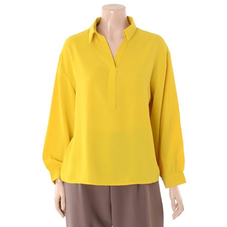 하프오픈카라블라우스