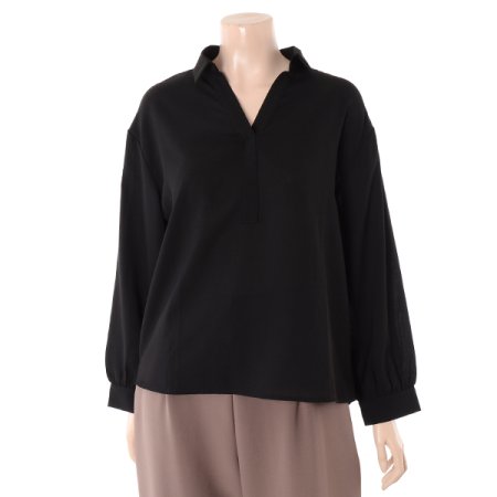 하프오픈카라블라우스