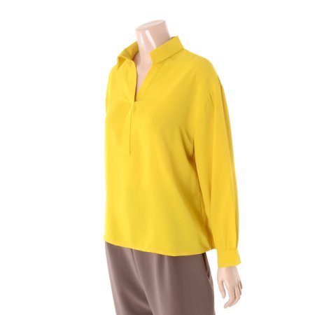 하프오픈카라블라우스