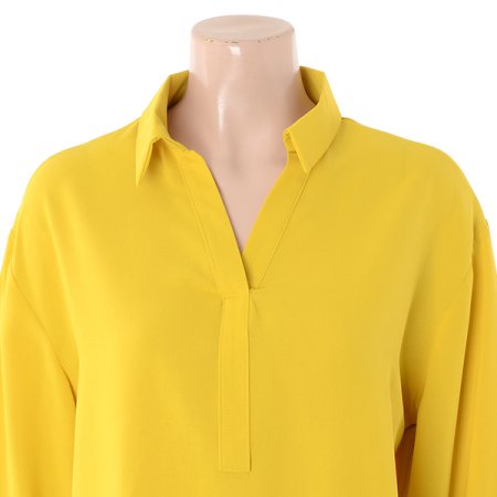 하프오픈카라블라우스