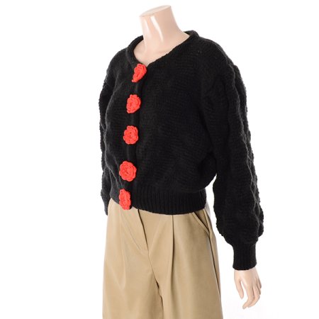 플라워단추가디건