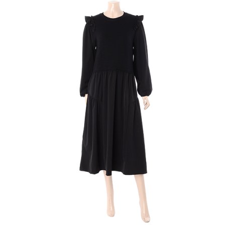 니트배색원피스