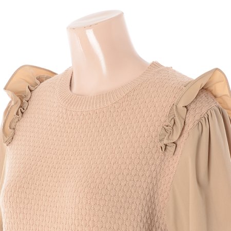 니트배색원피스