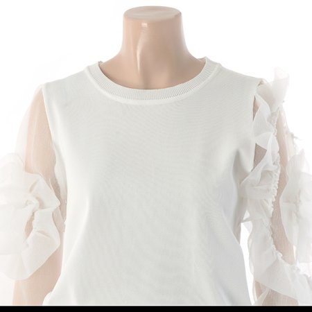 장미소매블라우스