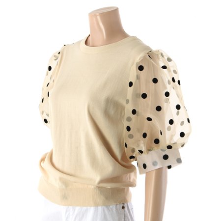 도트소매브라우스