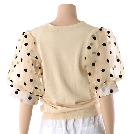 도트소매브라우스