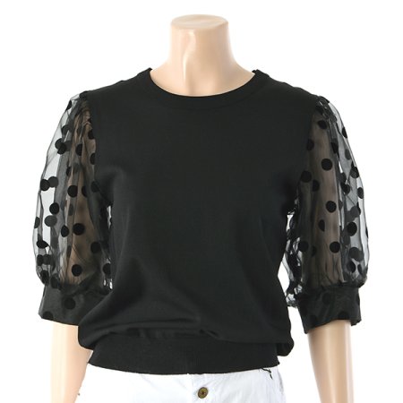 도트소매브라우스