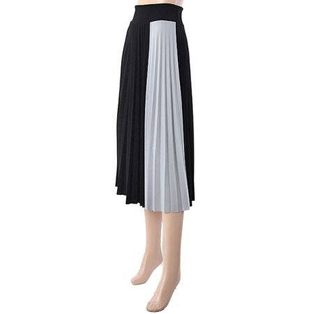 크레이프배색주름스커트