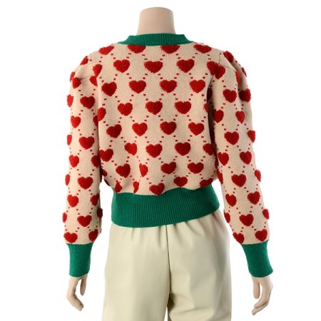 하트입체가디건