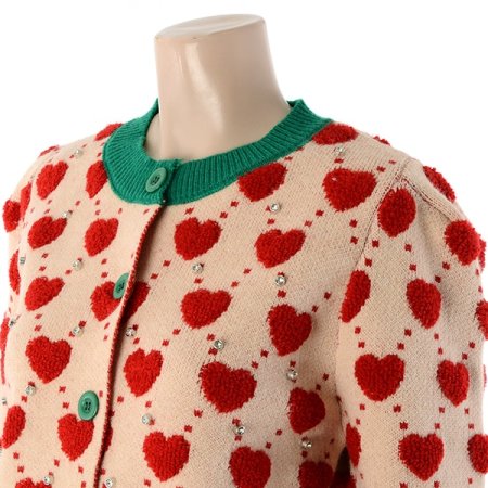 하트입체가디건