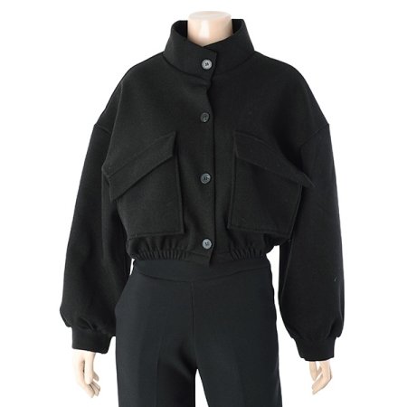 크림밴드숏점퍼