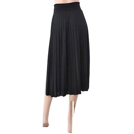 크레이프배색주름스커트