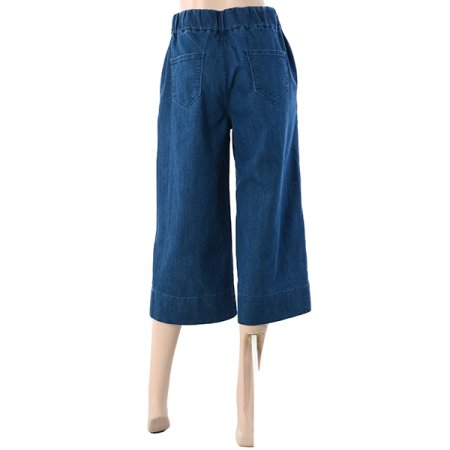 5보튼데님8부바지