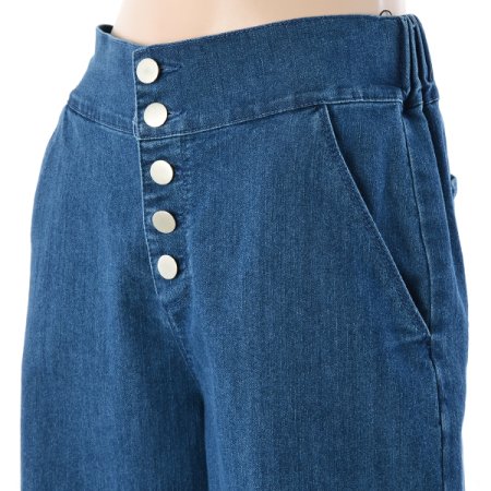 5보튼데님8부바지