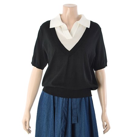 카라배색티셔츠