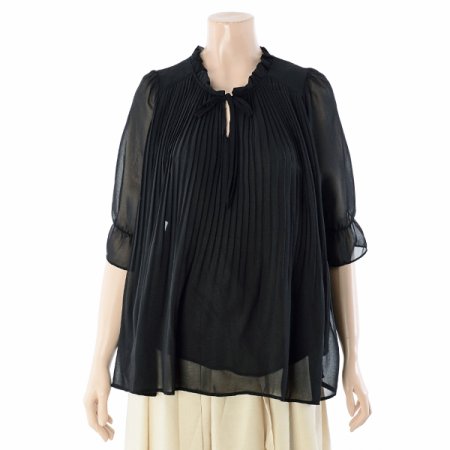 주름7부블라우스