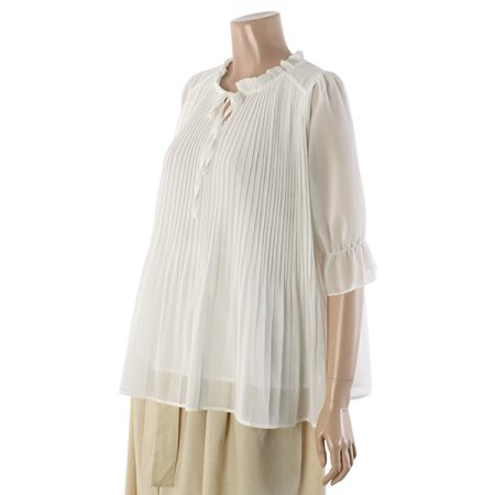 주름7부블라우스