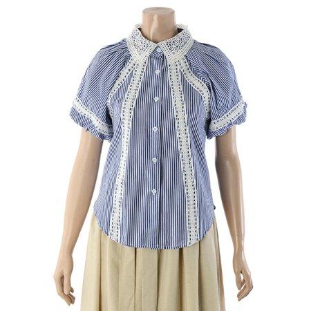 레이스줄블라우스