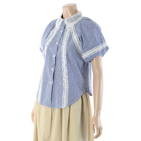 레이스줄블라우스