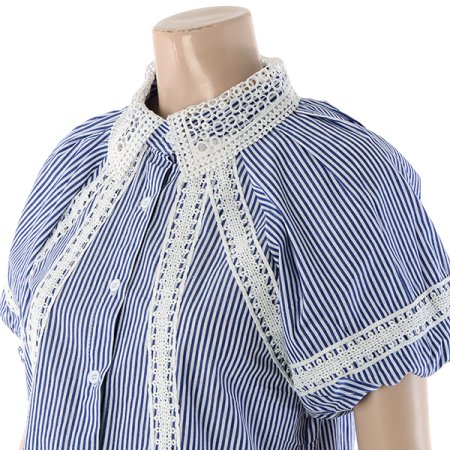 레이스줄블라우스