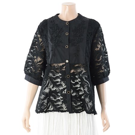 7부자켓블라우스