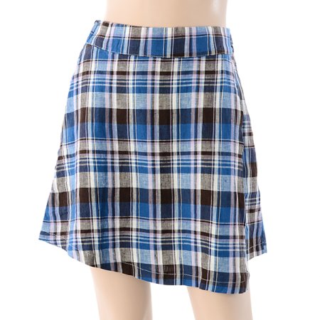 체크치마숏팬츠