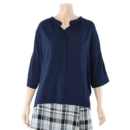 차이나V넥블라우스