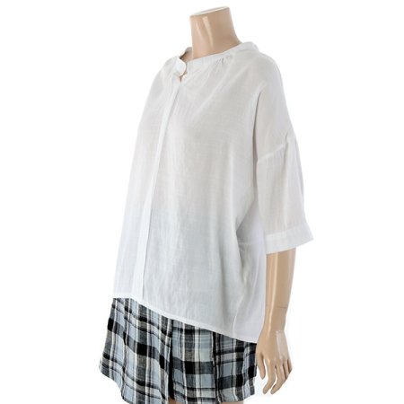 차이나V넥블라우스