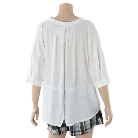 차이나V넥블라우스