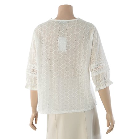 브이넥프릴블라우스