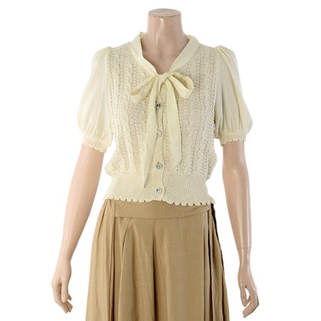 리본니트가디건