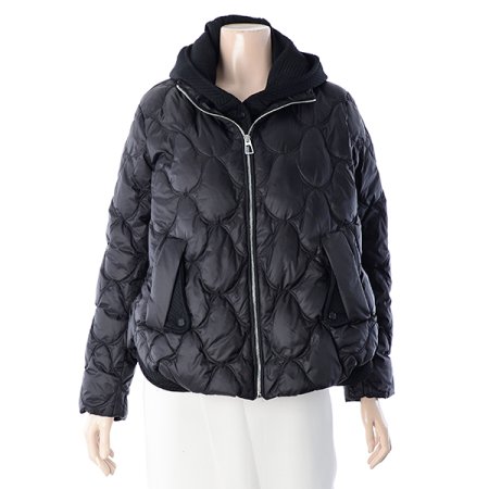 니트후드패딩점퍼