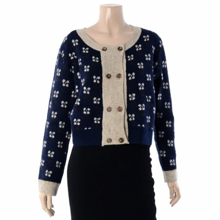 더블니트가디건