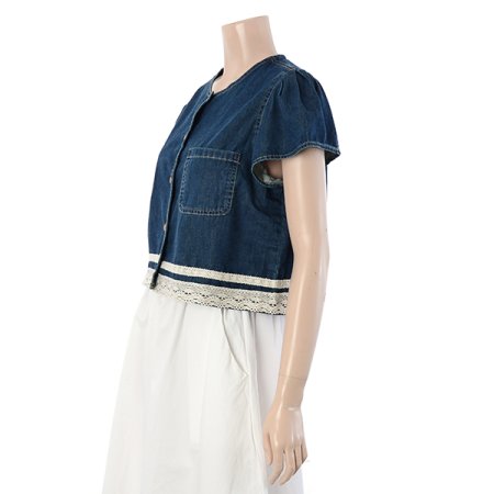 데님청 레이스자켓