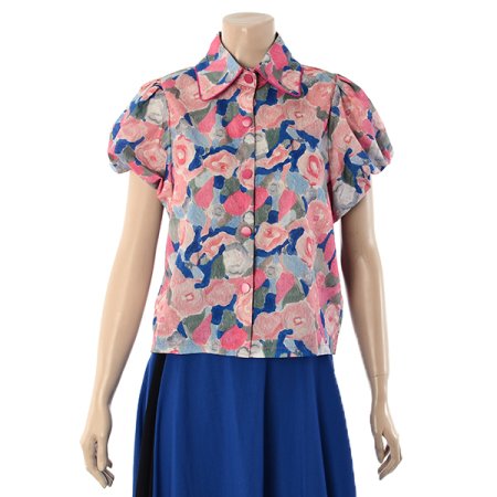 큰꽃나염블라우스