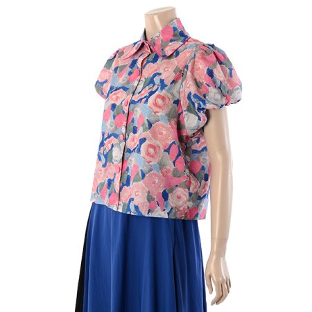 큰꽃나염블라우스