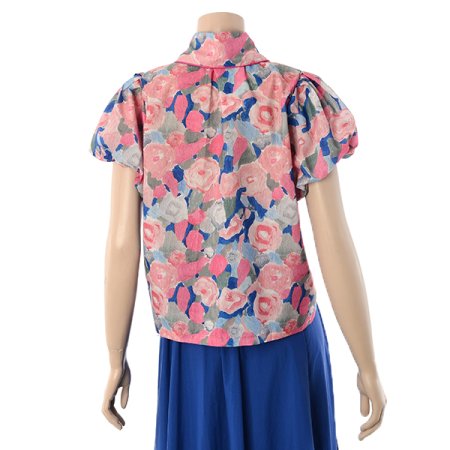 큰꽃나염블라우스