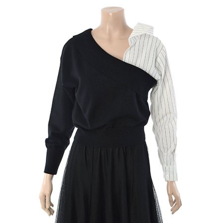 스트라이프 블라우스