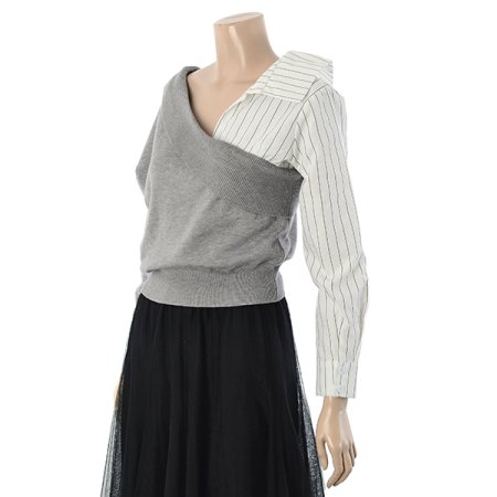 스트라이프 블라우스