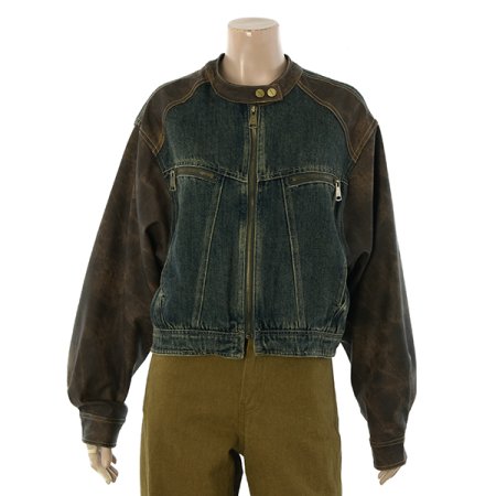 청배색레더자켓