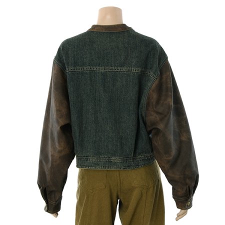 청배색레더자켓