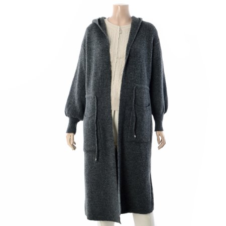 티나 후드 롱 가디건